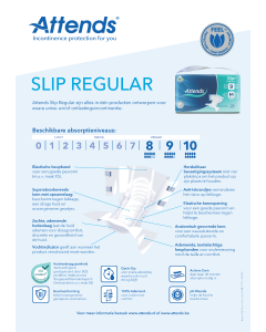 Attends Slip Regular | Factsheet NL-BE